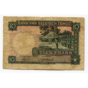 Belgian Congo 10 Francs 1949