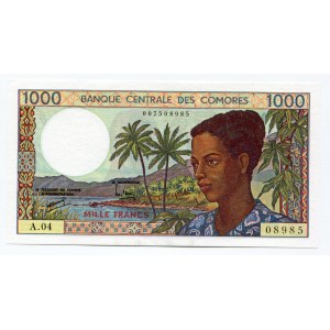 Comoros 1000 Francs 1976 (ND)