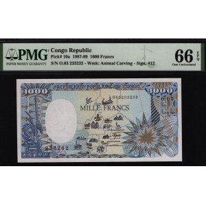Congo 1000 Francs 1987 PMG 66 EPQ