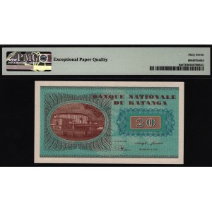 Katanga 20 Francs 1960 PMG 6 EPQ