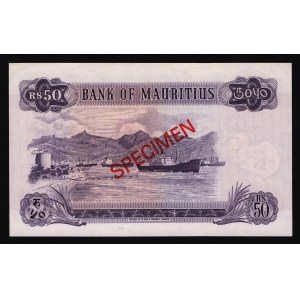 Mauritius 50 Rupees 1967 Specimen