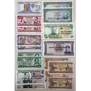 Mozambique Lot of 17 Banknotes 1976 - 1991