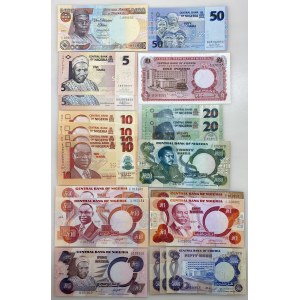 Nigeria Lot of 20 Banknotes 1967 - 2017