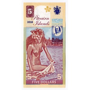 Pitcairn 5 Dollars 2018 Specimen