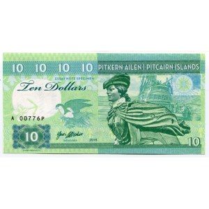 Pitcairn 10 Dollars 2018 Specimen