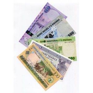 Rwanda Lot of 5 Banknotes 1989 - 2013