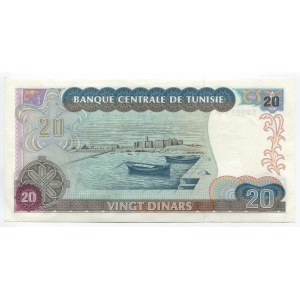 Tunisia 20 Dinars 1980