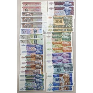 Zaire Lot of 32 Banknotes 1979 - 1994