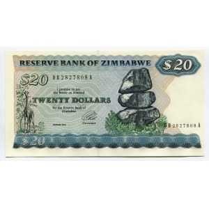 Zimbabwe 20 Dollars 1994