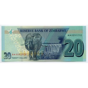 Zimbabwe 20 Dollars 2020
