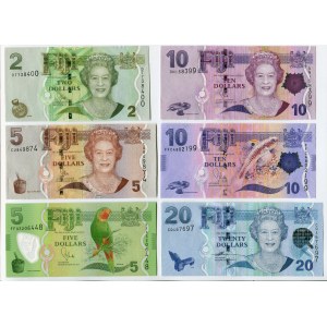 Fiji Lot of 10 Notes 2007 - 2013