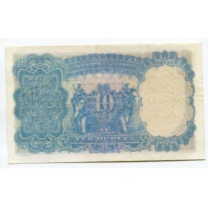 British India 10 Rupees 1928 - 1932 (ND)