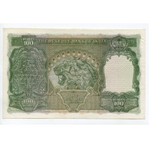 British India 100 Rupees 1937 (ND)