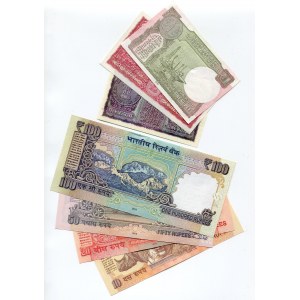 India Lot of 7 Banknotes 20th Century