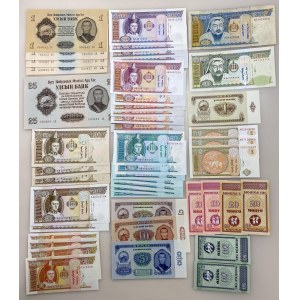 Mongolia Lot of 48 Banknotes 20th-21st Century
