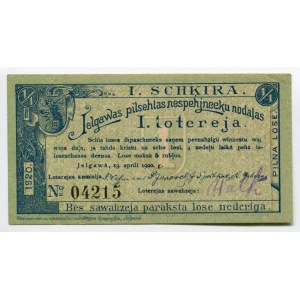 Latvia Lottery Ticket 1920