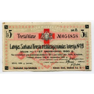 Latvia Lottery Ticket 1930