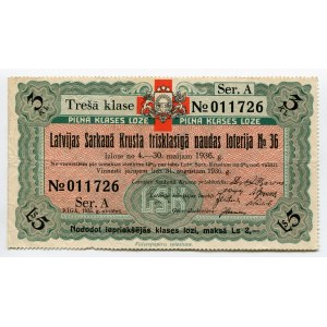 Latvia Lottery Ticket 1935