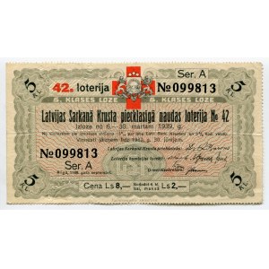 Latvia Lottery Ticket 1938