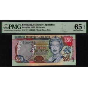 Bermuda 50 Dollars 2000 PMG 65 EPQ