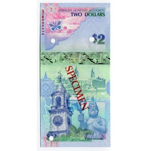 Bermuda 2 Dollars 2009 Specimen