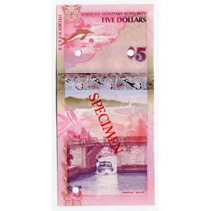Bermuda 5 Dollars 2009 Specimen