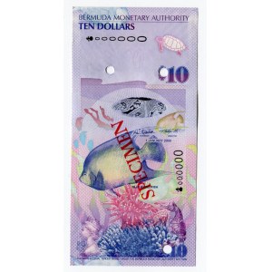Bermuda 10 Dollars 2009 Specimen