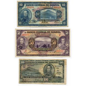 Bolivia 10 - 50 - 100 Bolivia 1928