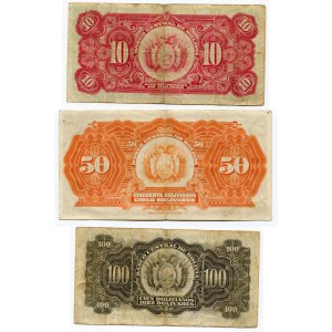 Bolivia 10 - 50 - 100 Bolivia 1928
