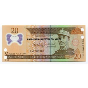 Dominican Republic 20 Pesos 2009 Specimen