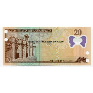 Dominican Republic 20 Pesos 2009 Specimen