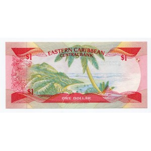 East Caribbean States Saint Kitts & Nevis 1 Dollar 1985 - 1988 (ND)