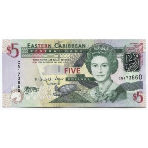 East Caribbean States 5 Dollars 2008 (ND)