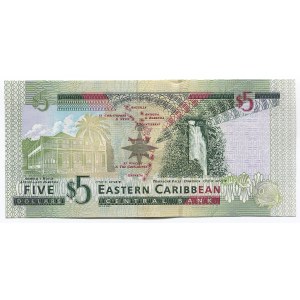 East Caribbean States 5 Dollars 2008 (ND)