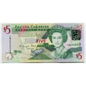 East Caribbean States 5 Dollars 2008 (ND)