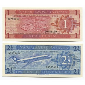 Netherlands Antilles 1 & 2-1/2 Gulden 1970