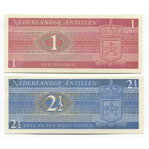 Netherlands Antilles 1 & 2-1/2 Gulden 1970