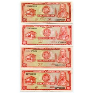 Peru 4 x 10 Soles 1971