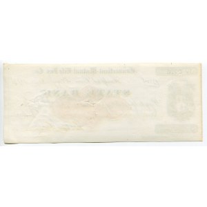 United States Connecticut Check 120 Dollars 1874