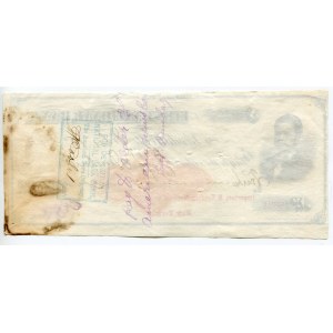 United States Indiana Check 10 Dollars 1875