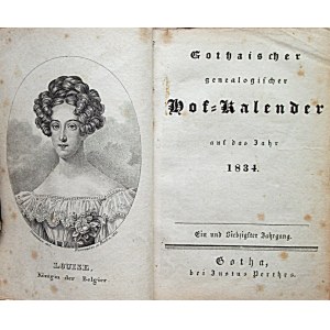 GOTHAISCHER GENEALOGISCHER HOF = KALENDER auf das Jahr 1834. Ein und Siebzigster Jahrgang...