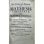 STURMII JOH. CHRISTOPH. Mathesis enucleata...