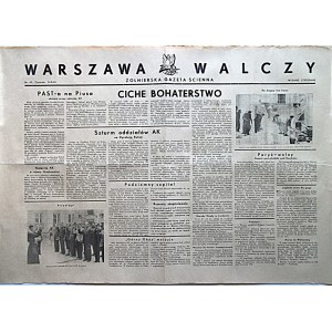 WARSZAWA WALCZY. [Dalej opis jak wyżej]. W-wa, czwartek 24. 8. 44. nr 45. Format jw. Druk 1 str. Ilustrowane...