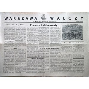 WARSZAWA WALCZY. [W-wa], czwartek 31. 8. 44. nr 52. [Dalej opis jw.]. Zawiera między innymi...