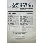 PRZEGLĄD ORGANIZACJI. Miesięcznik Poświęcony Sprawom Organizacji i Administracji Życia Gospodarczego. W-wa...