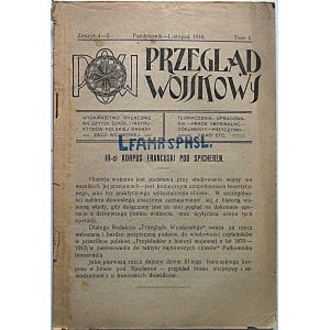 PRZEGLĄD WOJSKOWY. POW. Październik - Listopad 1916. Tom I. Zeszyt 4 - 5. Format 14/21 cm. s...