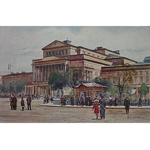 [POCKET]. Warschau. Das Große Theater, gemalt von T. Cieślewski. Ref. Nr. 41. herausgegeben von K. Wojutyński in Warschau...