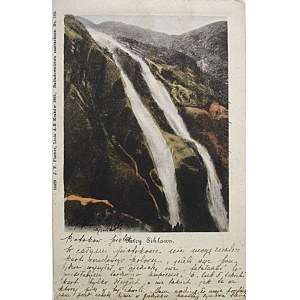 [PICTURE]. Tatra Siklawa. Cracow 1902. ref. 50423 J. F. Fischer, Line A - B. Imitation reserved....
