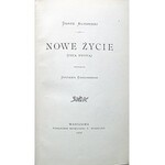 DANTE ALIGHIERI. Nowe życie (Vita Nuova). Przekład Gustawa Ehrenberga. W-wa 1902. Nakł. Księgarni F. Hoesicka...