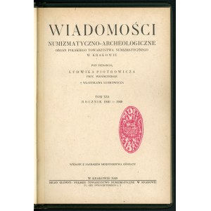 Wiadomości Numizmatyczno-Archeologiczne rocznik 1940-1948